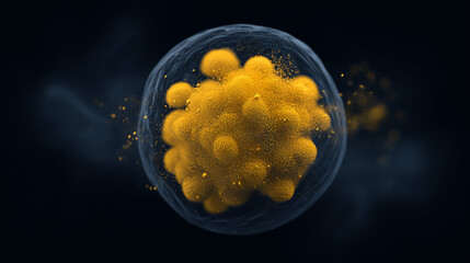 geode. Translucent geode bursting with cosmic dust and glowing bubbles, capturing ancient atmosphere. STEM education sheets.