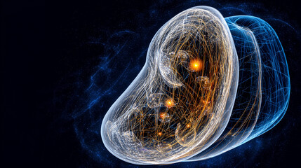 geode. Translucent geode bursting with cosmic dust and glowing bubbles, capturing ancient atmosphere. STEM education sheets.