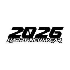 2026 happy new year vector