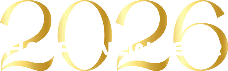 2026 happy new year vector