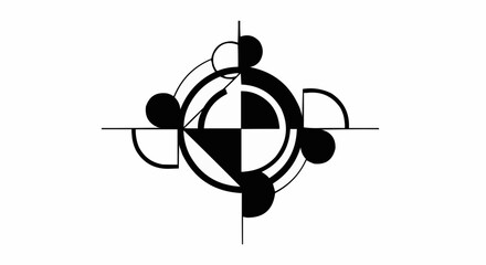 Abstract Geometric Design with Circular and Linear Elements.