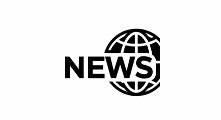 Global News Icon - A Symbol of Worldwide Information and Current Events.