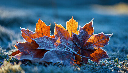 autumn leaves on the ground