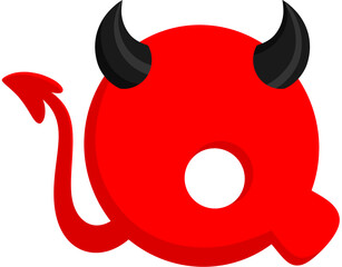 Devil Alphabet Q Letter