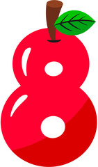 Apple Number 8 Letter