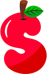 Apple Alphabet S Letter