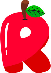 Apple Alphabet R Letter