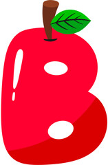 Apple Alphabet B Letter