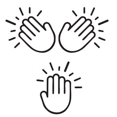 Clapping Hands and High Icons applause celebration