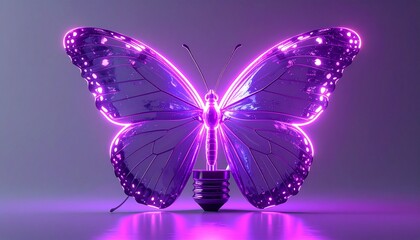 Neon Butterfly Lamp A Mesmerizing Blend of Nature and Modern Design
