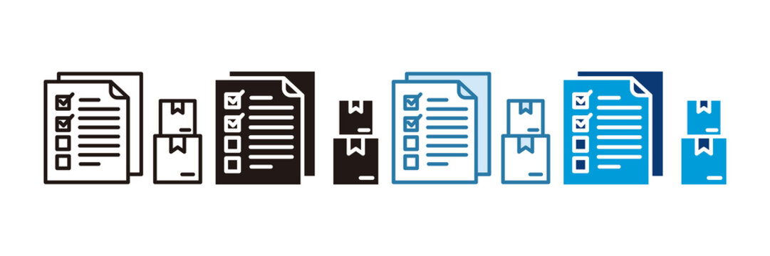Packing List Icon Set Multiple Style Collection