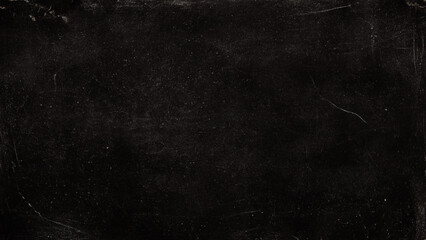 Aged grungy black surface with subtle scratches, dust, and white grain texture. Vector, illustration.