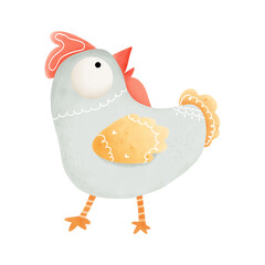 A cute hand-painted watercolor chick illustration with soft details. Perfect for cards, stickers, scrapbooking, farm-themed and nursery projects. High-quality PNG with a transparent background.