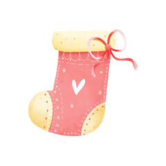 A cute hand-painted watercolor socks illustration, perfect for cards, gift tags, scrapbooking, and cozy-themed projects. High-quality PNG with a transparent background, ready for creative use.