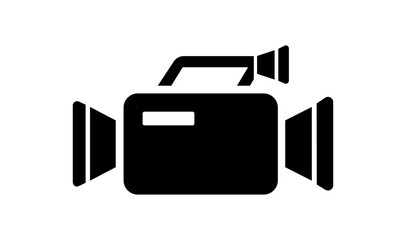 Video Camera Icon and Cam TV Logo Vector Design