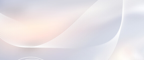 Soft gradient background with flowing motion and transparent curved lines. A modern, airy, and elegant design suitable for business templates and web design.