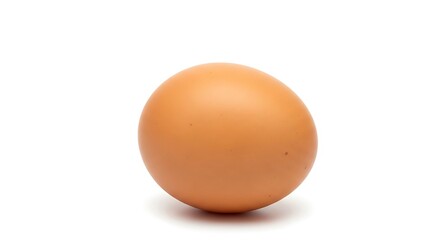 Single Brown Egg on a Clean White Background Symbolizing Simplicity and Natural Nutrition Perfect for Food and Culinary Related Projects and Marketing Materials