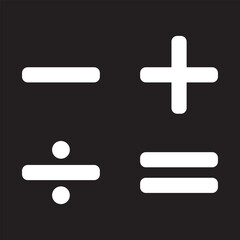 Fototapeta premium Calculations and mathematical operations on circles. set of mathematical symbols. math icon. vector illustration