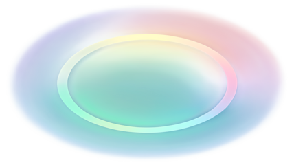 Holographic Gradient Circle transparent Background