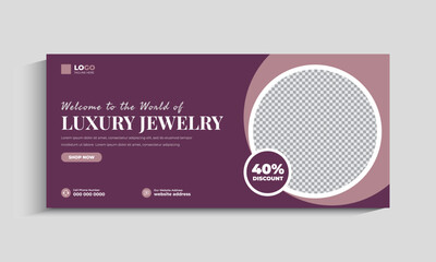 Modern Jewelry Sale Promotion Social Media Banner Template