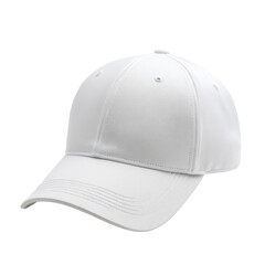 Simple white baseball cap with adjustable strap. Clean, minimalist design