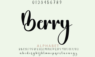 Berry alphabet letters font for logo