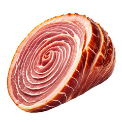 Meatloaf, spiral layers. Sliced, ready for eating. Dark and light tones