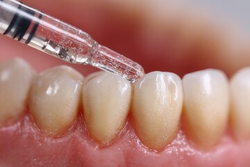 injecting anesthesia into gum