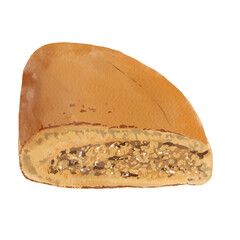 apam balik, Malaysian dessert, street food, pancake, sweet snack, peanuts, coconut, folded pancake, crispy edge, golden brown, traditional food, breakfast, local cuisine, dessert plate, homemade