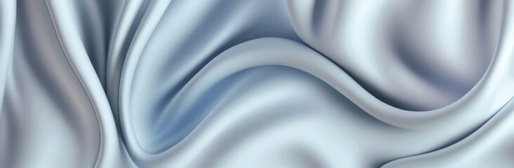 Light blue dropped elegant silk fabric wide background. Textile texture. Vector illustration	