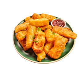 nigerian food battered yam fries