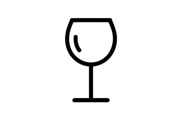 Elegant Wine Glass Icon