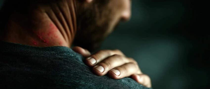 The shingles virus causes blisters and an excruciating rash on the back.