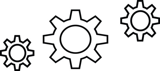 black and white shield and setting icon