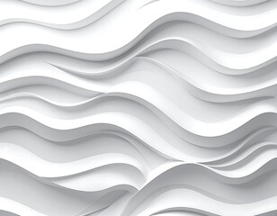Fototapeta premium White, abstract, flowing, curved, wavy shapes for a minimalist design