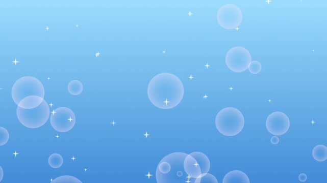 水中の泡が上昇するイメージの背景アニメーション