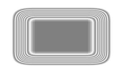 Grey rounded rectangle with layered glow lines and smooth abstract depth effect