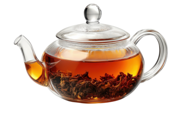 Glass Teapot Serenity Brewing Herbal Tea Infusion Aromatic Ritual Wellness Drink Calmness Black