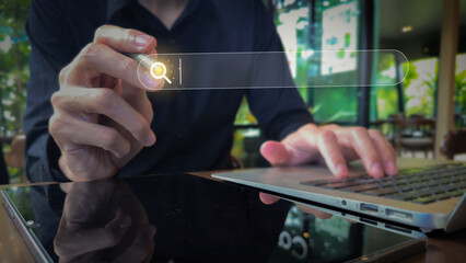 Futuristic Digital Interaction with Search Interface