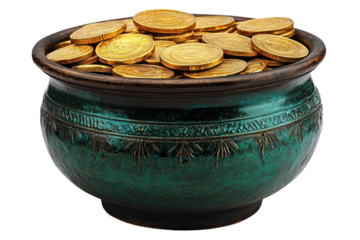 Pot of Gold Riches Abundance Fortune Treasure Wealth Prosperity Luxury Coin Collection Luck St