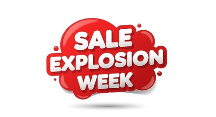 Boost your business with this eye-catching Sale Explosion Week graphic designed to attract customers and maximize sales during special promotional events and seasonal offers
