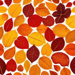 Autumnal Leaves A vibrant array of red, orange, and yellow foliage