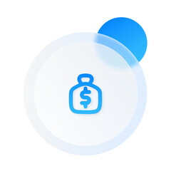 Business Infographic Button UI UX Bubble Blur Website Asset Element Template Frosted Glass Glasmorphism Style Eps Svg	