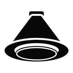 ceiling panel light vector icon on white