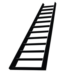 business ladder on white background