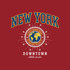 New York International Division Globe Graphic