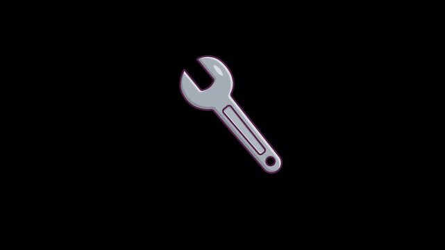 Wrench. Repair and Maintenance Tools Concept Animation Video - Transparent