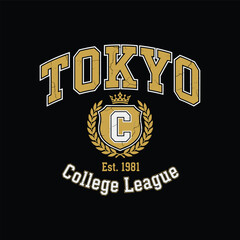 Tokyo College League Emblem Design Graphic