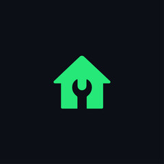 Home Repairing Service icon logo flat vector design