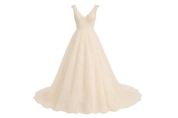 Obraz premium Wedding dress bridal gown isolated transparent background